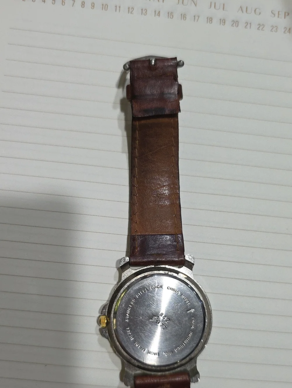 Madison Green Dial Chronograph with Brown Leather Band